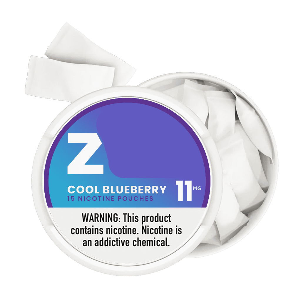 Nicotine Pouches ZYN Cool Blueberry 11mg, 15 Pouches for a refreshing nicotine experience.