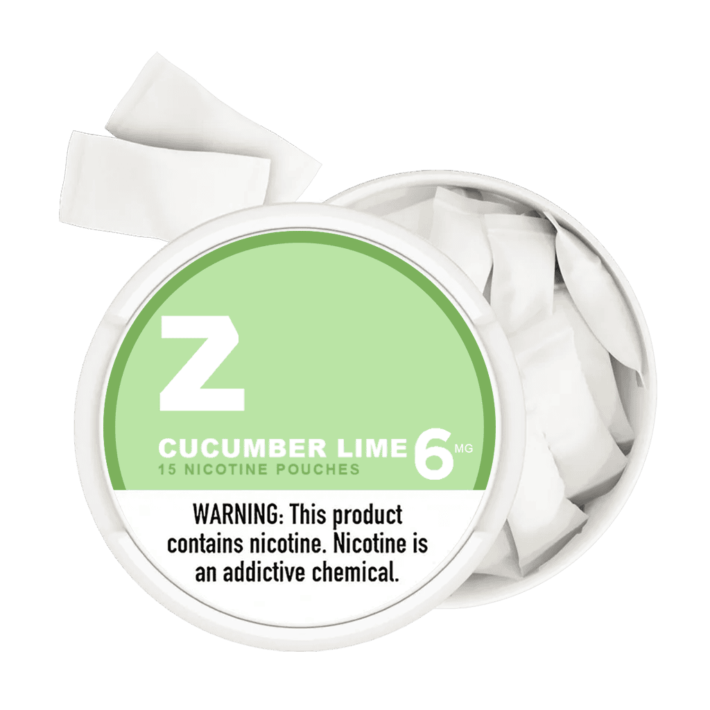 Nicotine pouch with cucumber lime flavor, 15 pcs, ZYN brand.