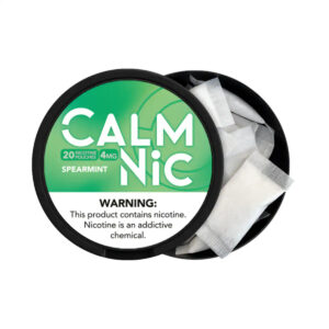 Calm Nic Spearmint nicotine pouches can