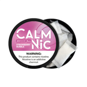 Calm Nic Strawberry Bubble nicotine pouches can