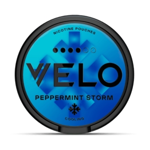 Velo Peppermint Storm 11mg nicotine pouches can